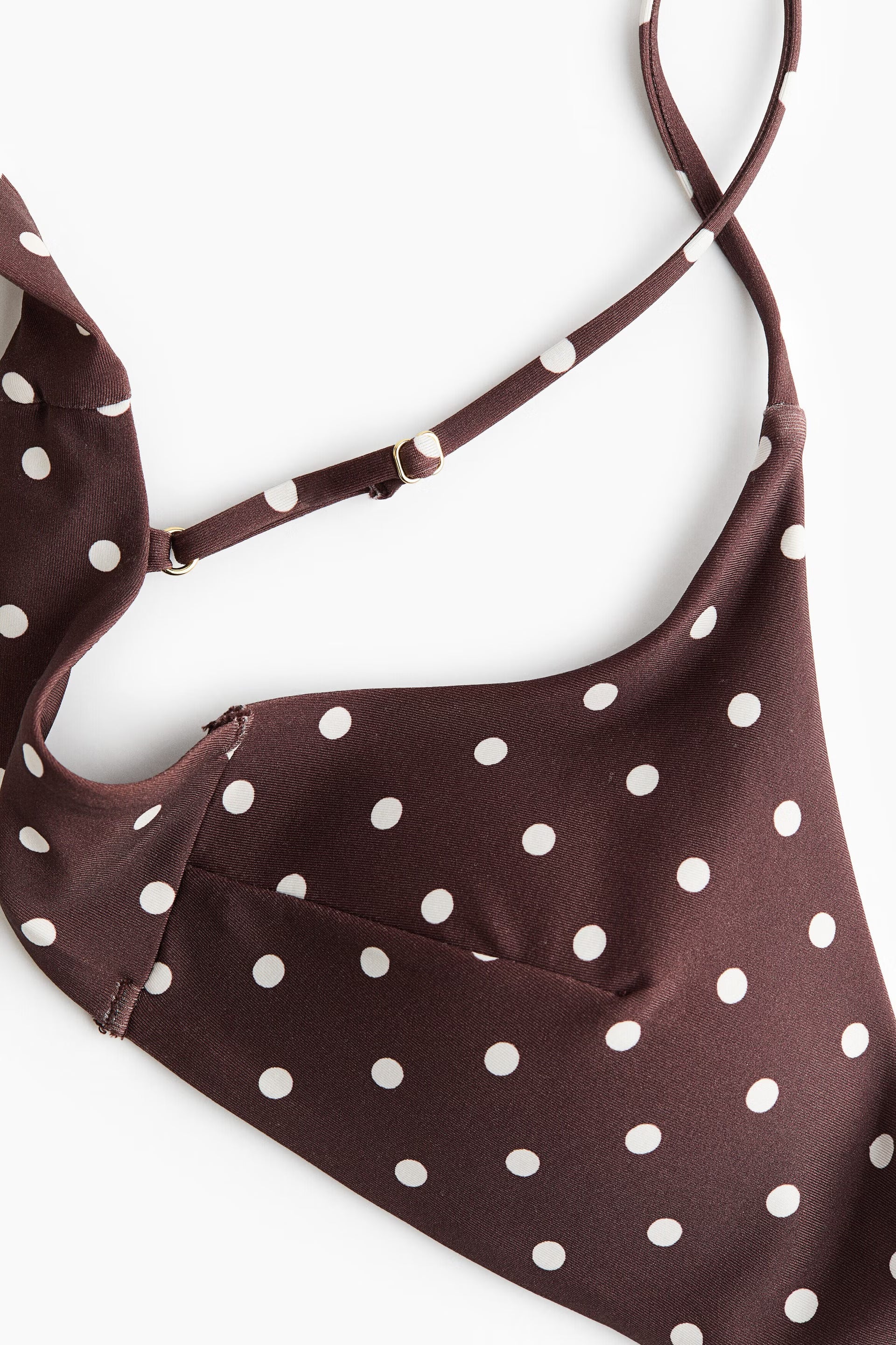 Brown Polka-Dot Balconette Bikini Set