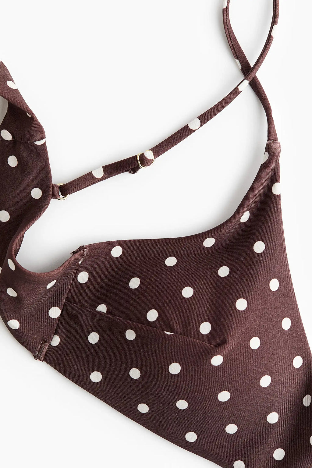 Brown Polka-Dot Balconette Bikini Set