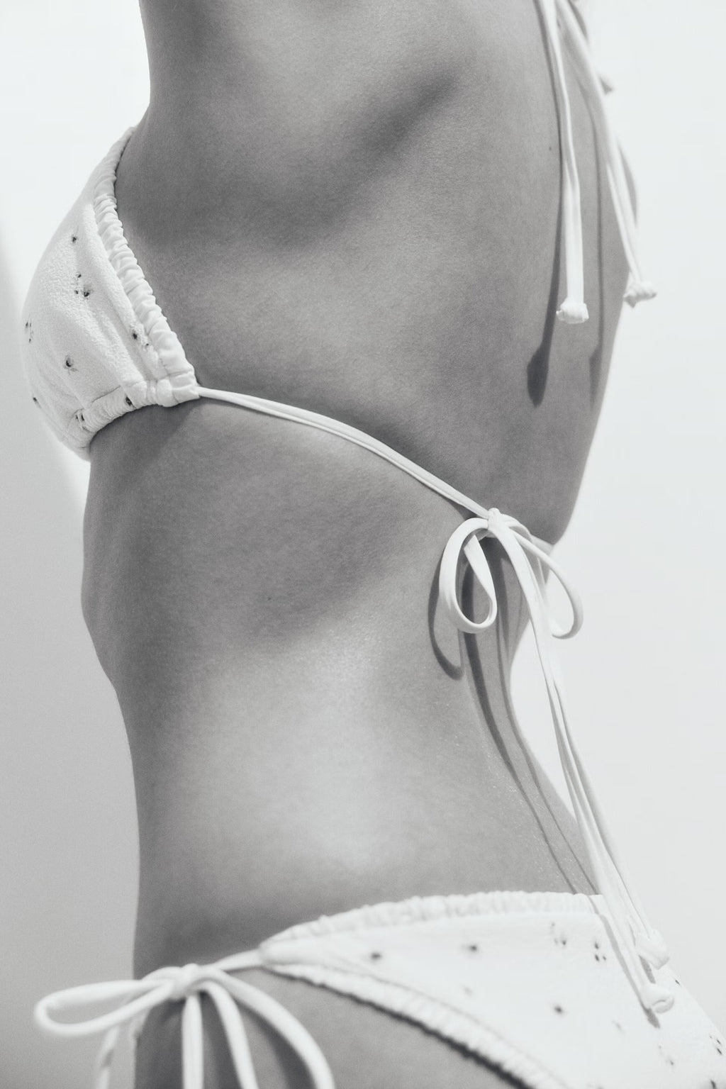 Cream Floral Halter Triangle Bikini Set