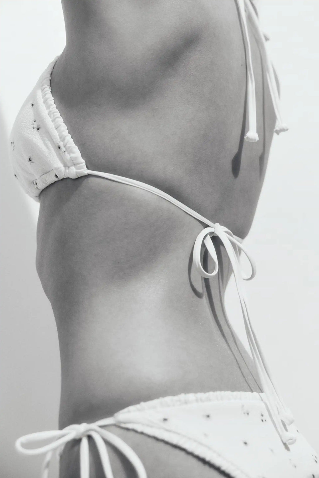 Cream Floral Halter Triangle Bikini Set
