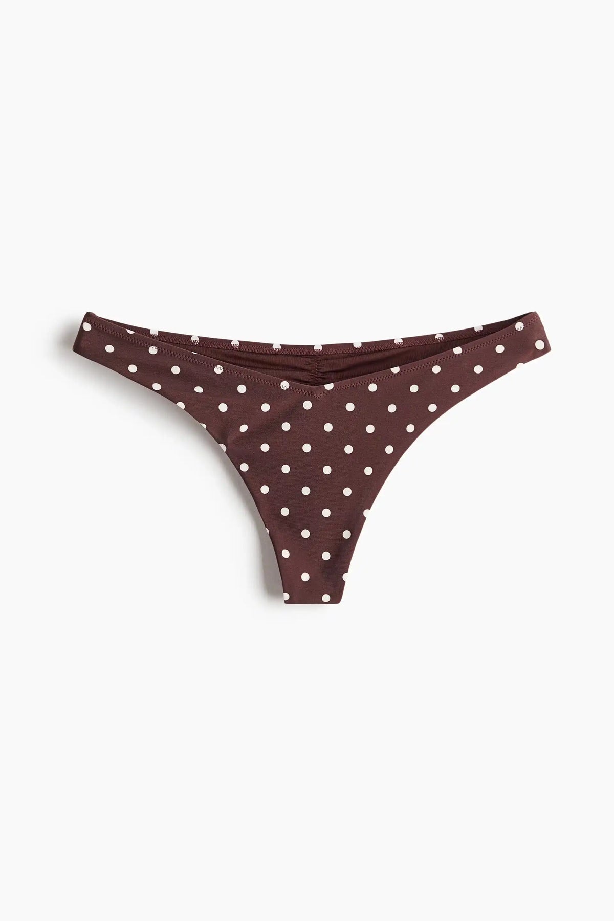 Brown Polka-Dot Balconette Bikini Set