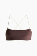 Women's Butter Coffee Padded Sports Bikini Set