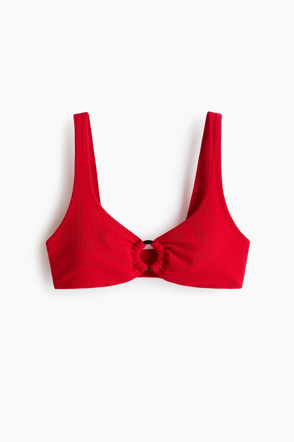 Red Ribbed O-Ring Bikini