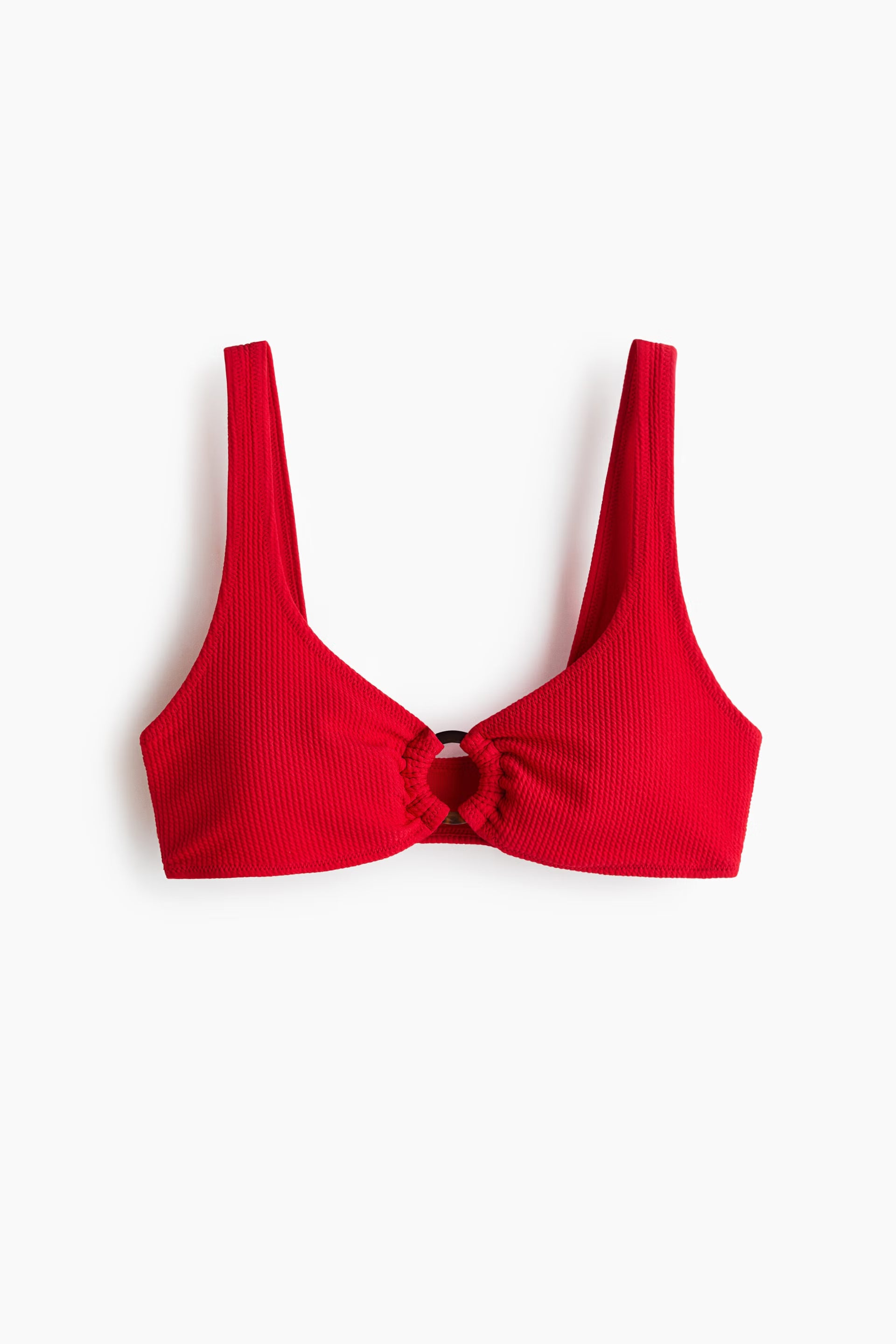 Red Ribbed O-Ring Bikini