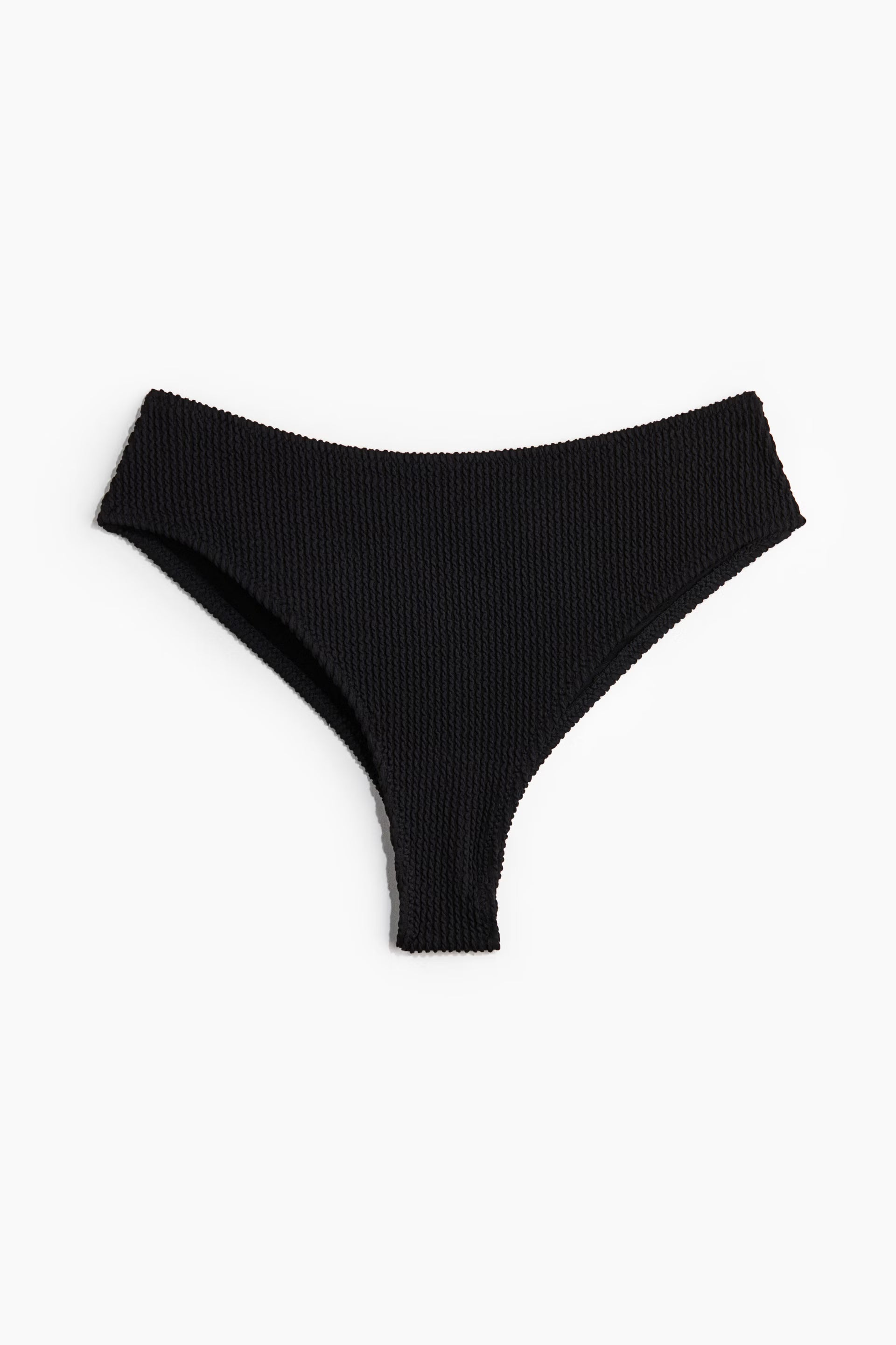 Black Textured U-Wire Bikini Set for Women