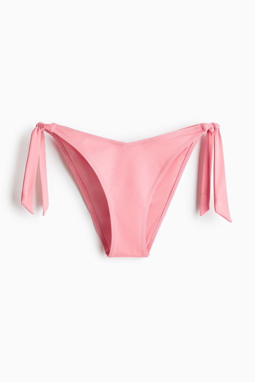 Blush Pink Tie Tanga Front Bandeau Bikini Set