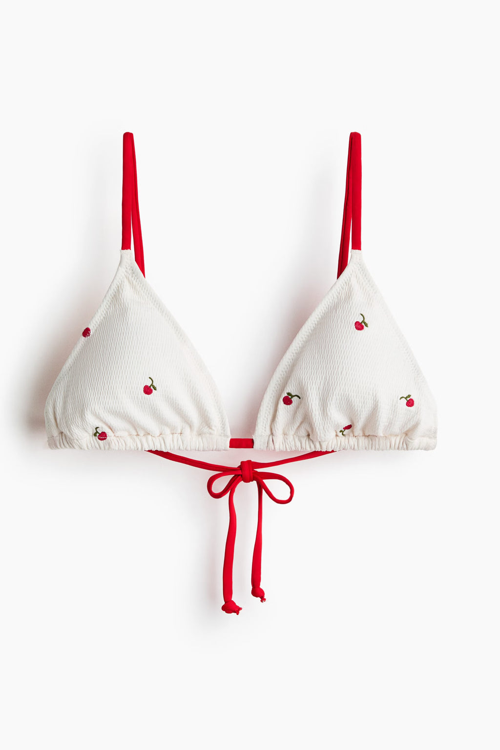 Cherry Print Triangle Bikini Set