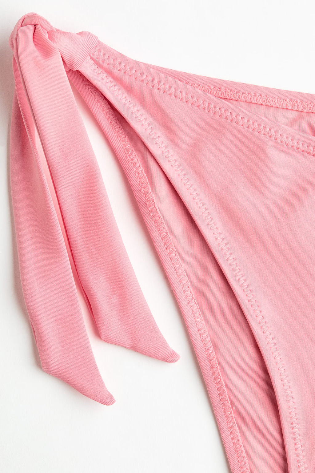 Blush Pink Tie Tanga Front Bandeau Bikini Set