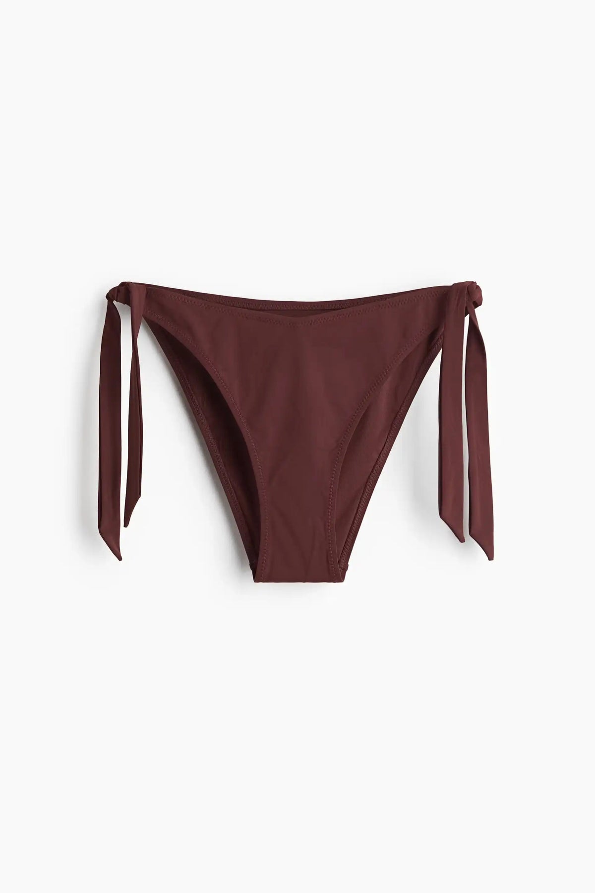 Dark Brown Plunge Side-Tie Bikini Set