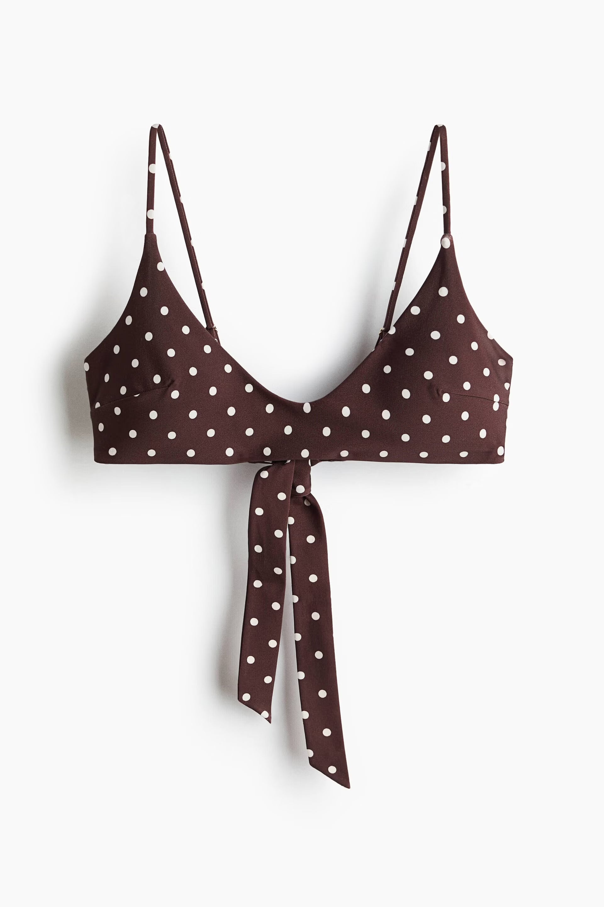 Brown Polka-Dot Balconette Bikini Set