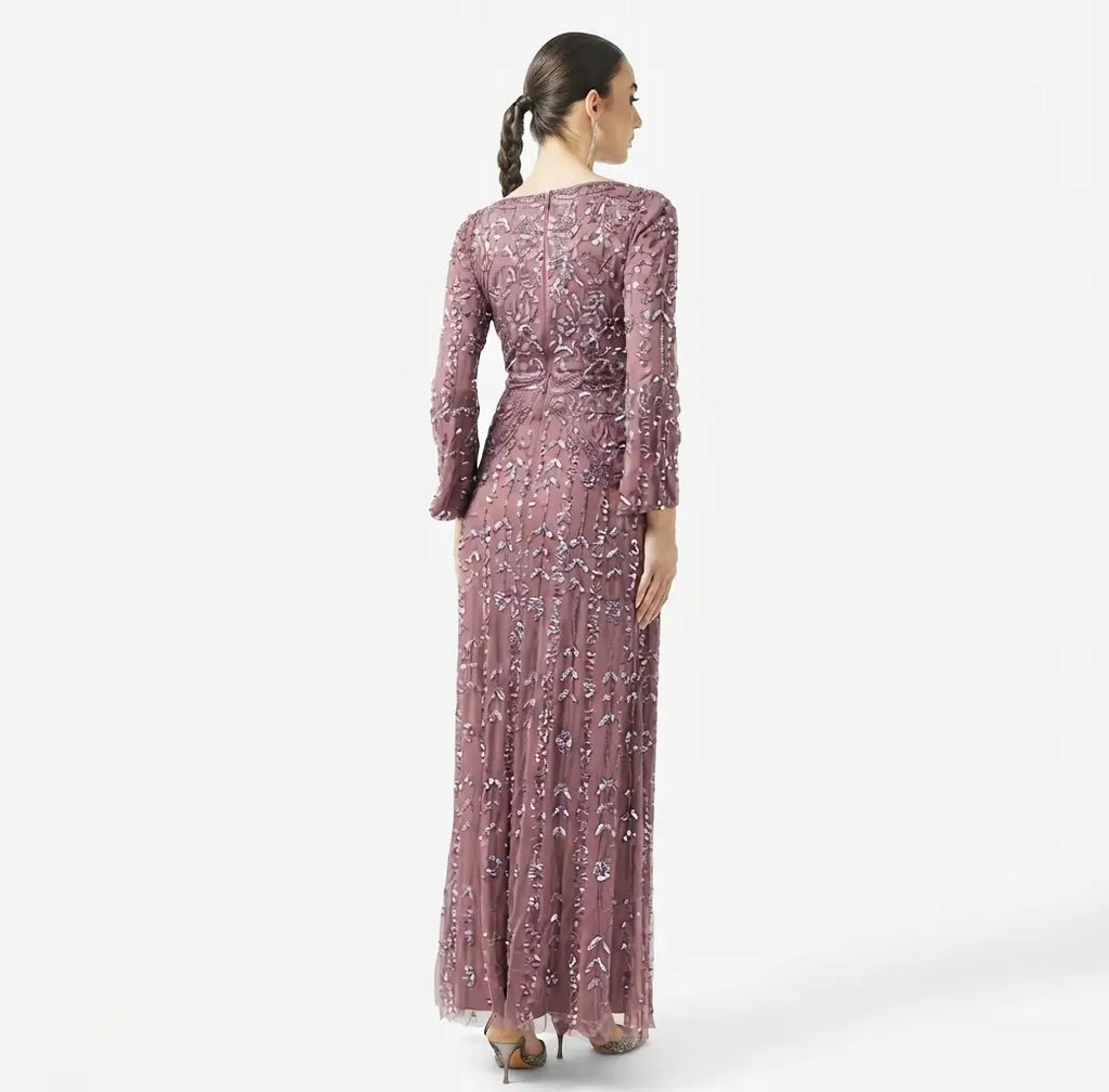 Embellished Lace Detailed Maxi Dress