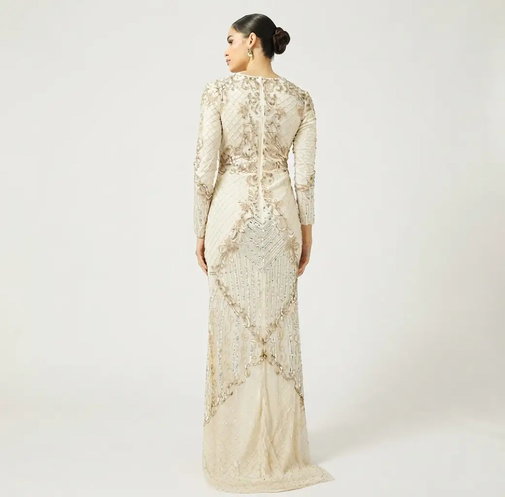 Embellished Sequin Maxi Dress