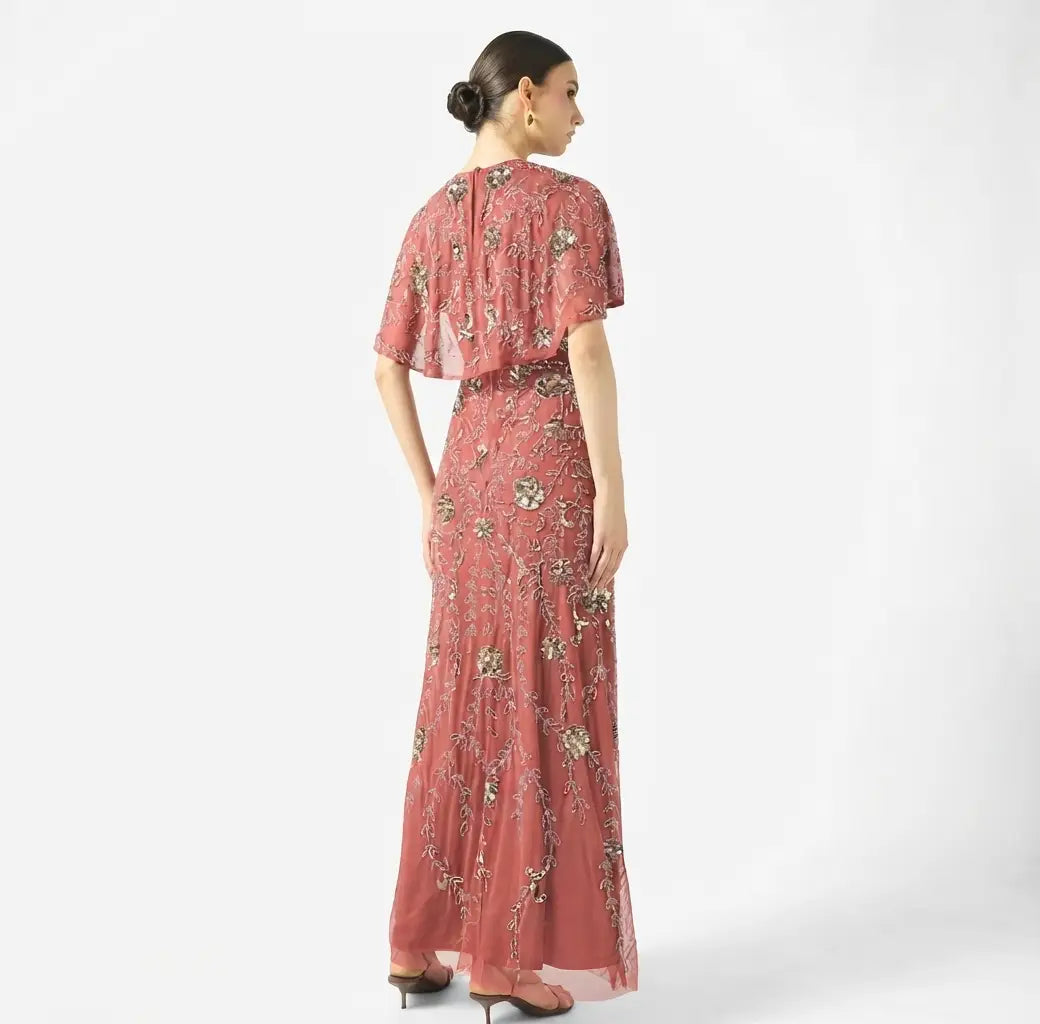 Embellished Sequin Maxi Dress