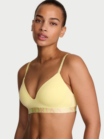 Cotton Exploded Logo Lightly Lined Wireless Bra The T-Shirt