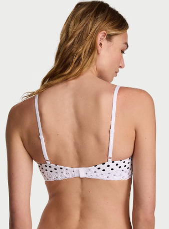 Perfect Shape Cotton Lace-Trim Push-Up Bra