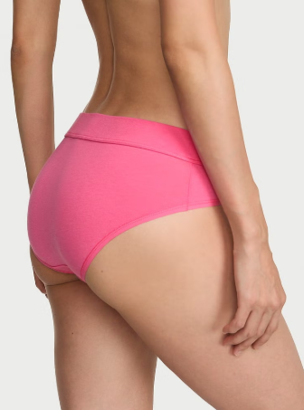 Logo Cotton Lace Patch Hiphugger Panty