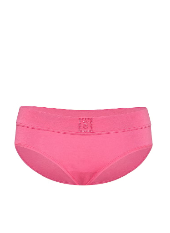 Logo Cotton Lace Patch Hiphugger Panty