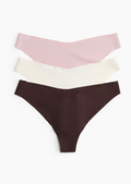 3-pack invisible thong briefs