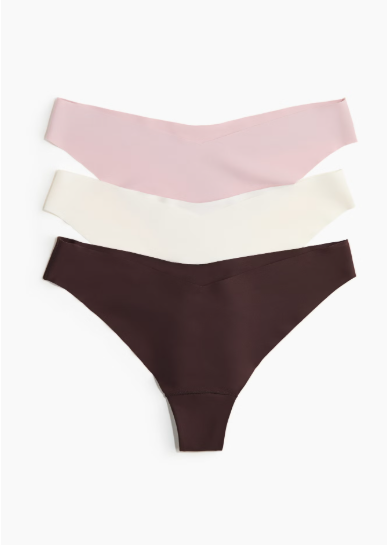 3-pack invisible thong briefs