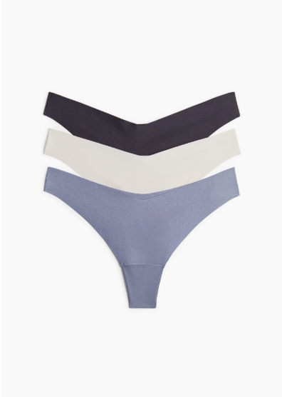 3-pack invisible thong briefs