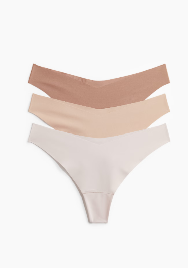 3-pack invisible thong briefs