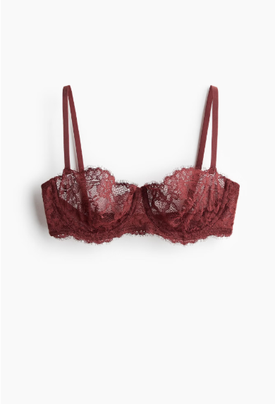 Lace balconette bra