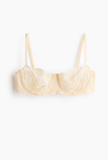 Lace balconette bra
