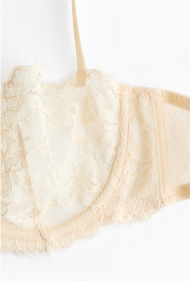Lace balconette bra