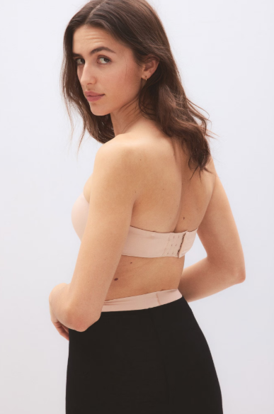 Padded microfibre bandeau bra