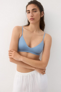 Seamless padded soft bra