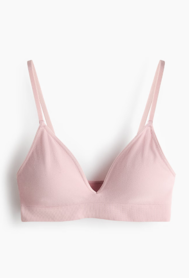 Seamless padded soft bra