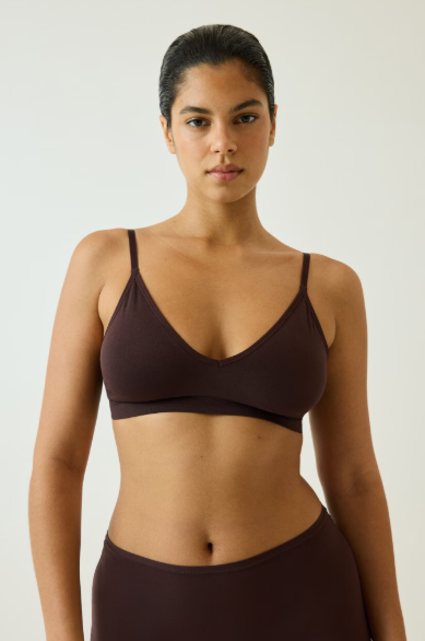 Seamless padded soft bra