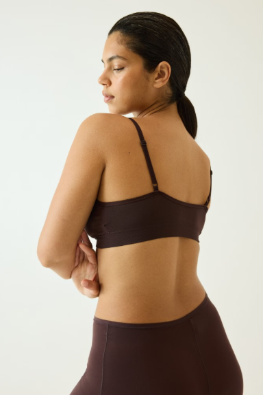 Seamless padded soft bra