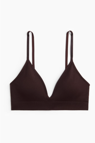 Seamless padded soft bra