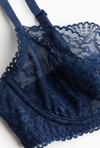 Underwired lace bra