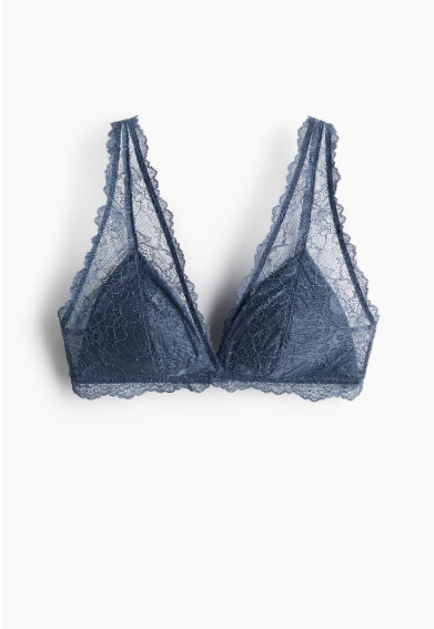 Padded soft lace bra