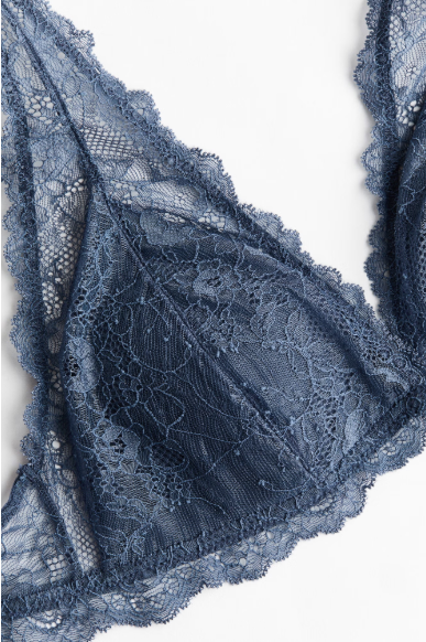 Padded soft lace bra