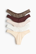 5-pack cotton thong briefs